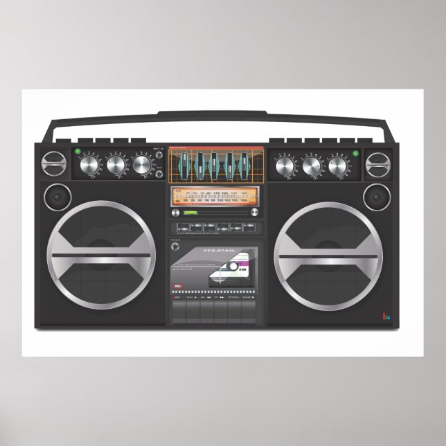 Boombox Ghetto Blaster Poster (Front)