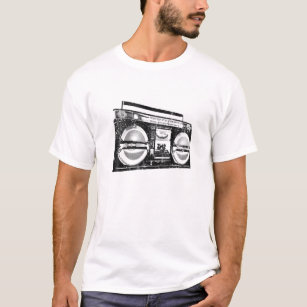 Boombox Ghetto Blaster Radio Hip Hop Analog Music T-Shirt