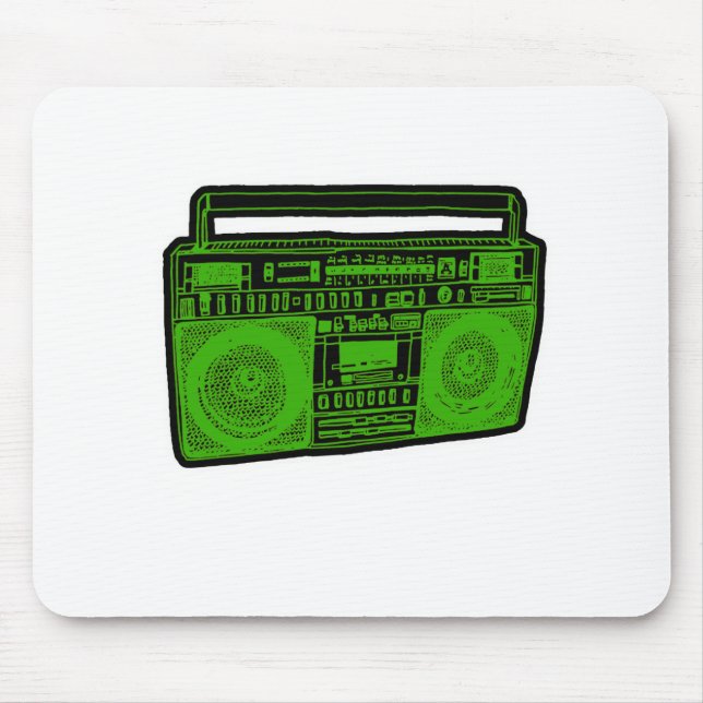 boombox ghetto blaster radio mouse pad (Front)