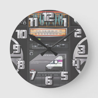 Boombox Ghetto Blaster Round Clock