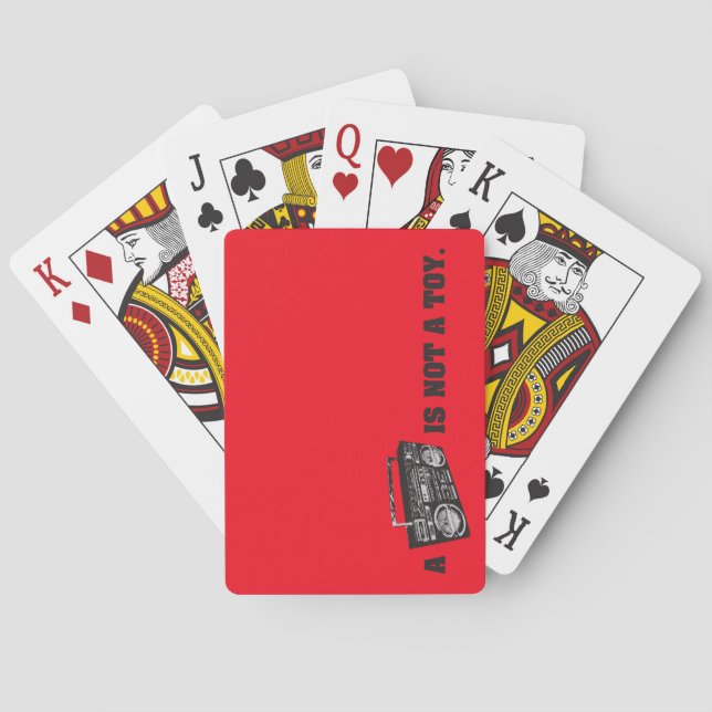 Boombox Is Not a Toy Playing Cards (Back)