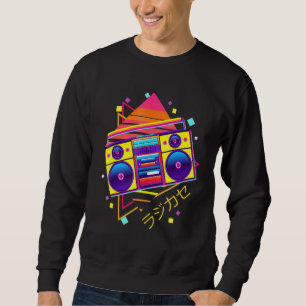 Boombox Japanese Vaporwave Retro 80s 90s Pastel Go Sweatshirt