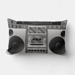 Boombox Radio Graphic Lumbar Pillow