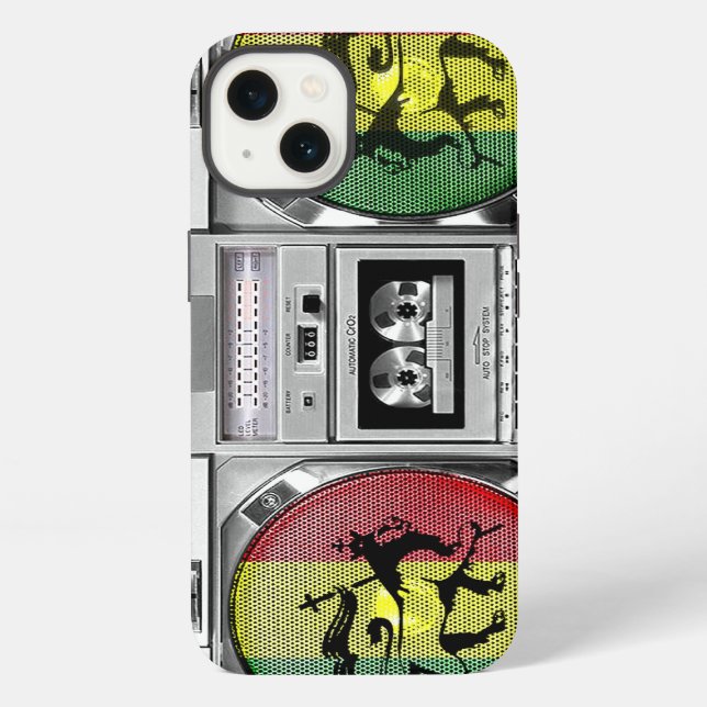 boombox reggae iPhone case (Back)