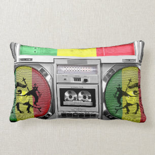 boombox reggae lumbar pillow