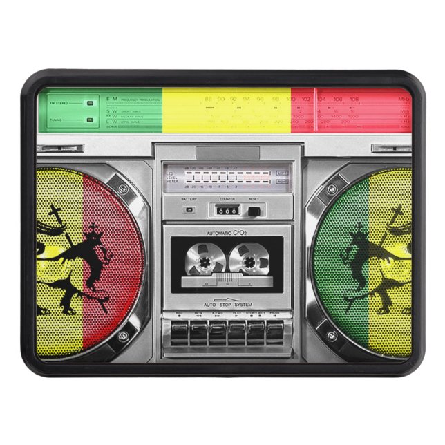 boombox reggae trailer hitch cover (Front)