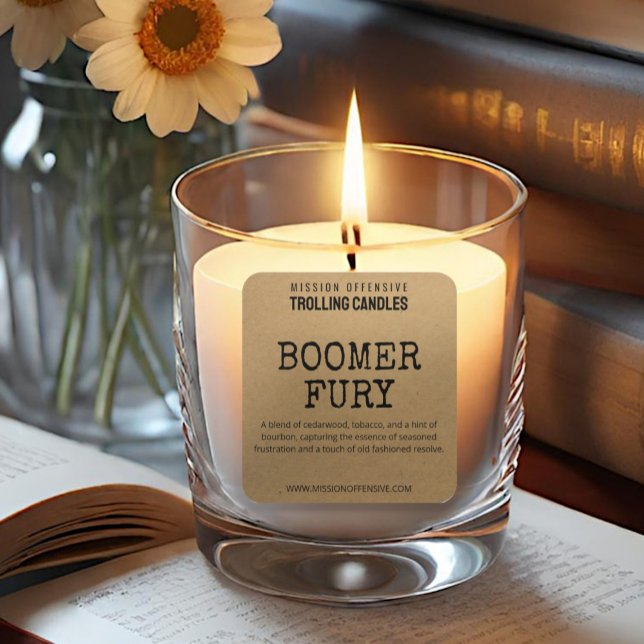 Boomer Humour bougie Étiquettes (Créateur téléchargé)