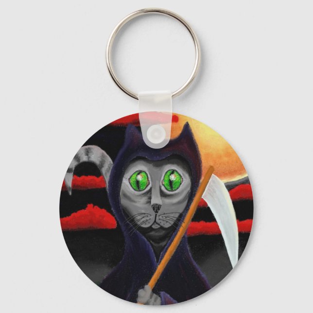Boomer the Death Cat Keychain (Front)
