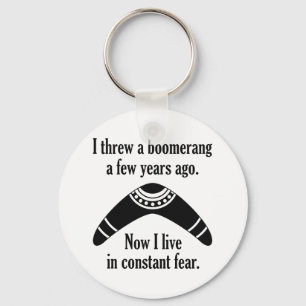 Boomerang Constant Fear Keychain