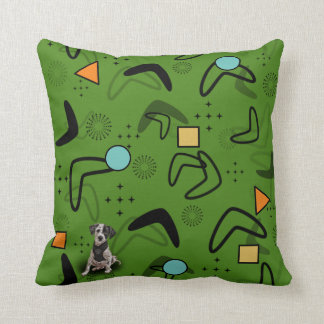 Boomerang Coussin rétro du milieu du siècle avec D
