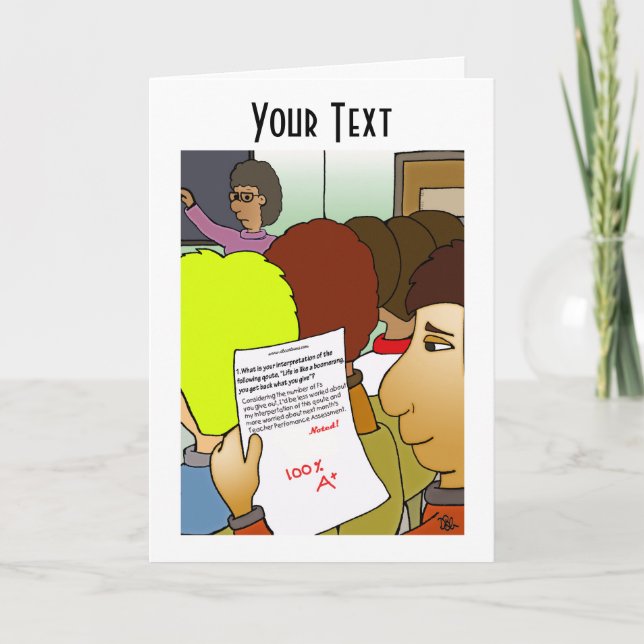 Boomerang Folded Greeting Card (Front)