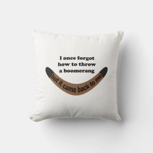 Boomerang Joke Throw Pillow