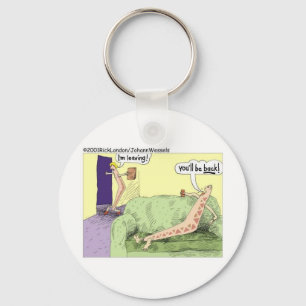 Boomerang Relagionships Funny Cartoon Gifts & Tees Keychain