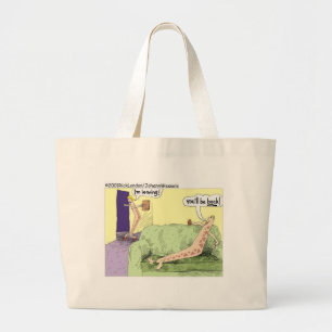 Boomerang Relagionships Funny Cartoon Gifts & Tees Large Tote Bag