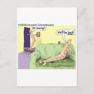 Boomerang Relagionships Funny Cartoon Gifts & Tees Postcard