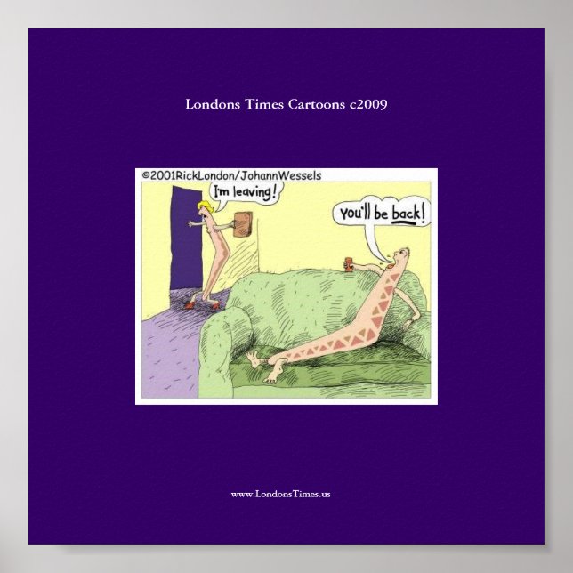 Boomerang Relations Drôle Poster Caricature (Devant)