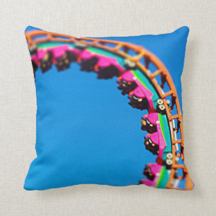 Boomerang Roller Coaster Worlds of Fun, KC Throw Pillow