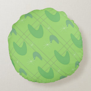 Boomerang Space Round Pillow