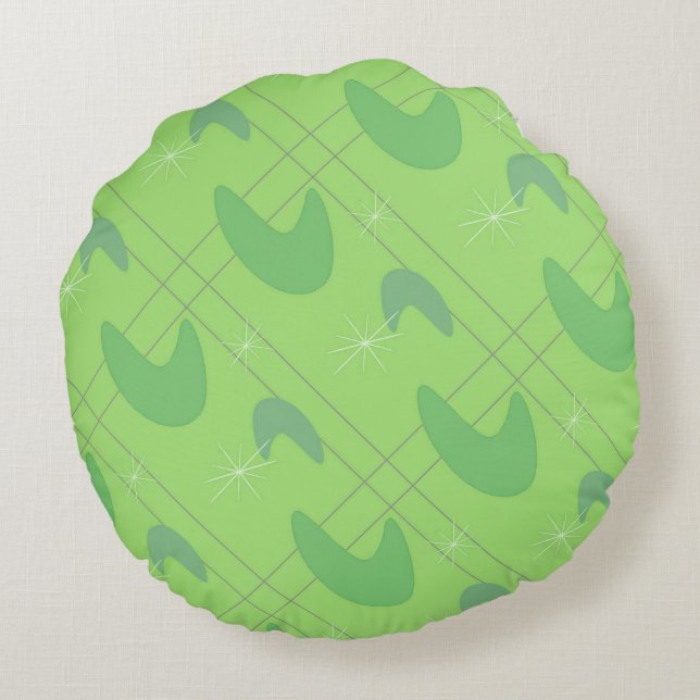 Boomerang Space Round Pillow (Back)