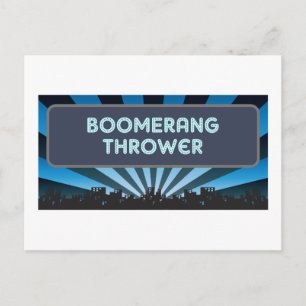 Boomerang Thrower Marquee Postcard