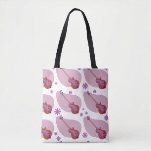 Boomerang Vintage Guitars Retro Time Pattern Tote Bag