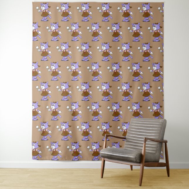 Boomi Cats Tapestry (In Situ)