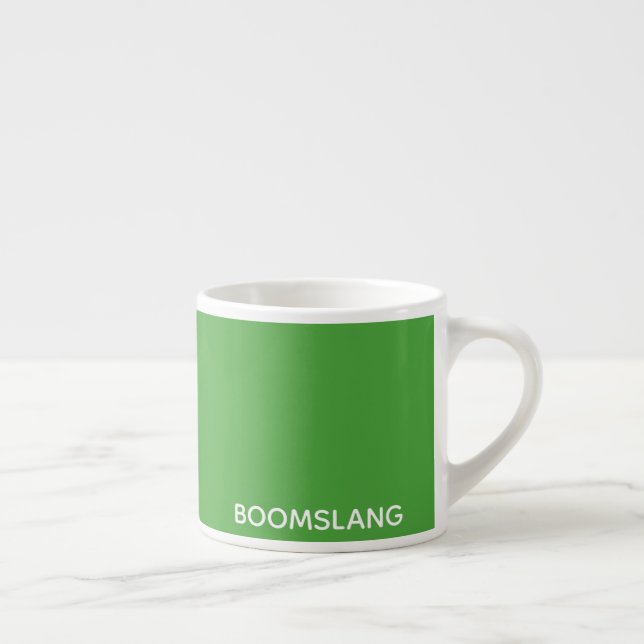Boomslang green colour name espresso cup (Right)
