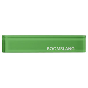 Boomslang green colour name nameplate