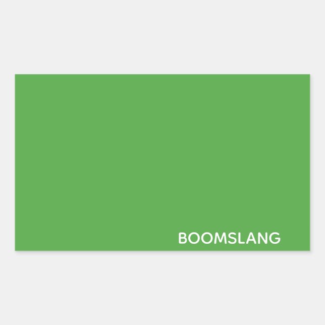 Boomslang green colour name sticker (Front)