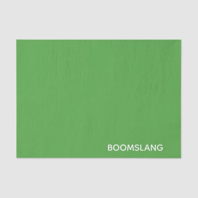 Boomslang green colour name tissue paper (Front)
