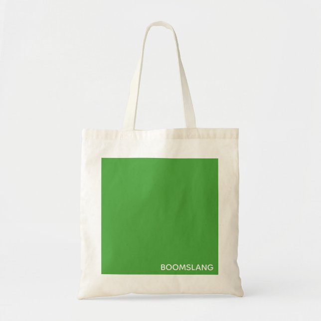 Boomslang green colour name tote bag (Front)