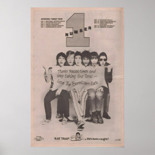 BOOMTOWN RATS - 1977 original NME Poster - Rat