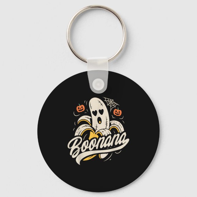 Boonana Banana Ghost Funny Halloween Shirt – Cute  Keychain (Front)