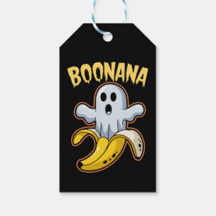 Boonana Cute Ghost Banana Halloween Gift Tags