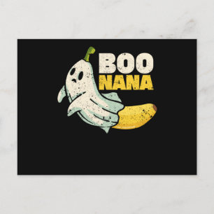 Boonana Cute ghost banana Halloween Postcard