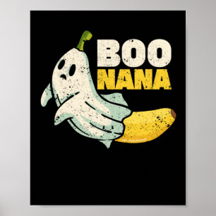 Boonana Cute ghost banana Halloween Poster