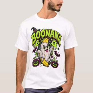 BOONANA Funny Haunted Banana Halloween Ghost  T-Shirt