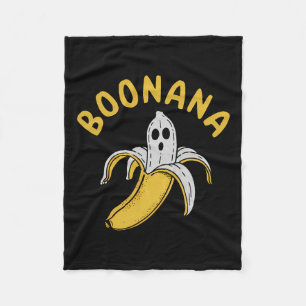 Boonana Funny Skeleton Inside Banana Quirky Fleece Blanket