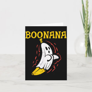 Boonana ghost banana halloween spooky pun  card