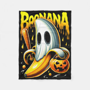 Boonana Ghost Nana Funny Halloween Costume Art  Fleece Blanket