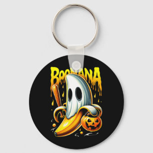 Boonana Ghost Nana Funny Halloween Costume Art Keychain