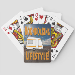 Boondocking Lifestyle Camper Design Playing Cards