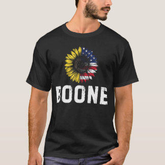Boone Birthday First Name Family Last Name Sunflow T-Shirt
