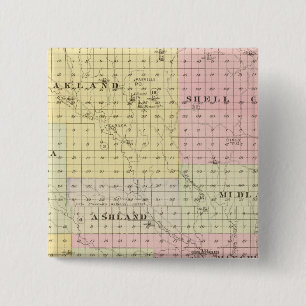 Boone County, Nebraska 2 Inch Square Button
