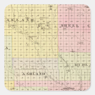 Boone County, Nebraska Square Sticker