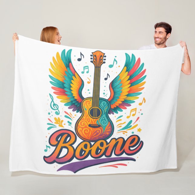 Boone Guitar Fleece Blanket (In Situ)