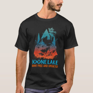 Boone Lake Shark Free and Unsalted Nature Humour T-Shirt