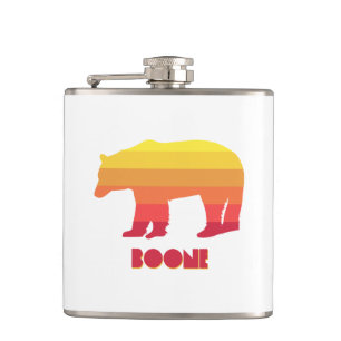 Boone North Carolina Rainbow Bear Hip Flask