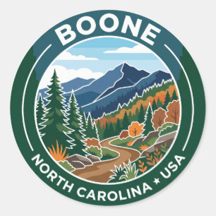 Boone, North Carolina, USA Classic Round Sticker