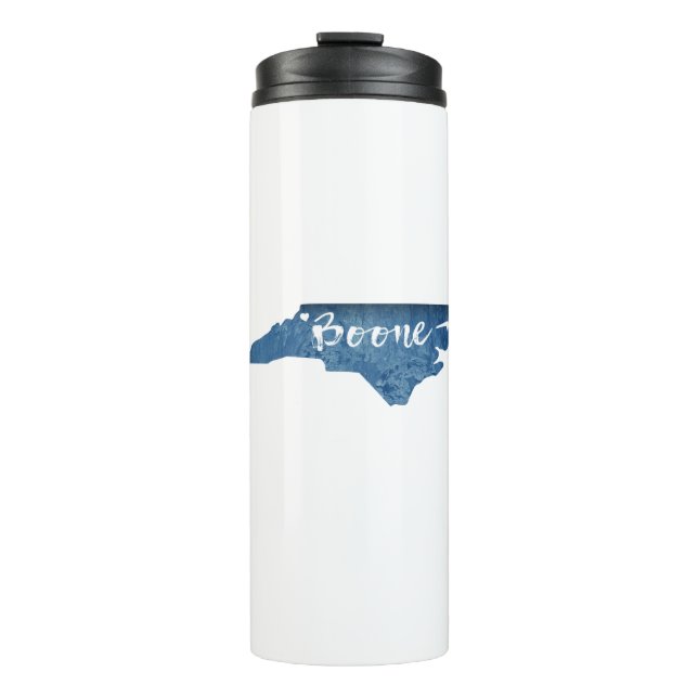 Boone North Carolina Wood Grain Thermal Tumbler (Front)